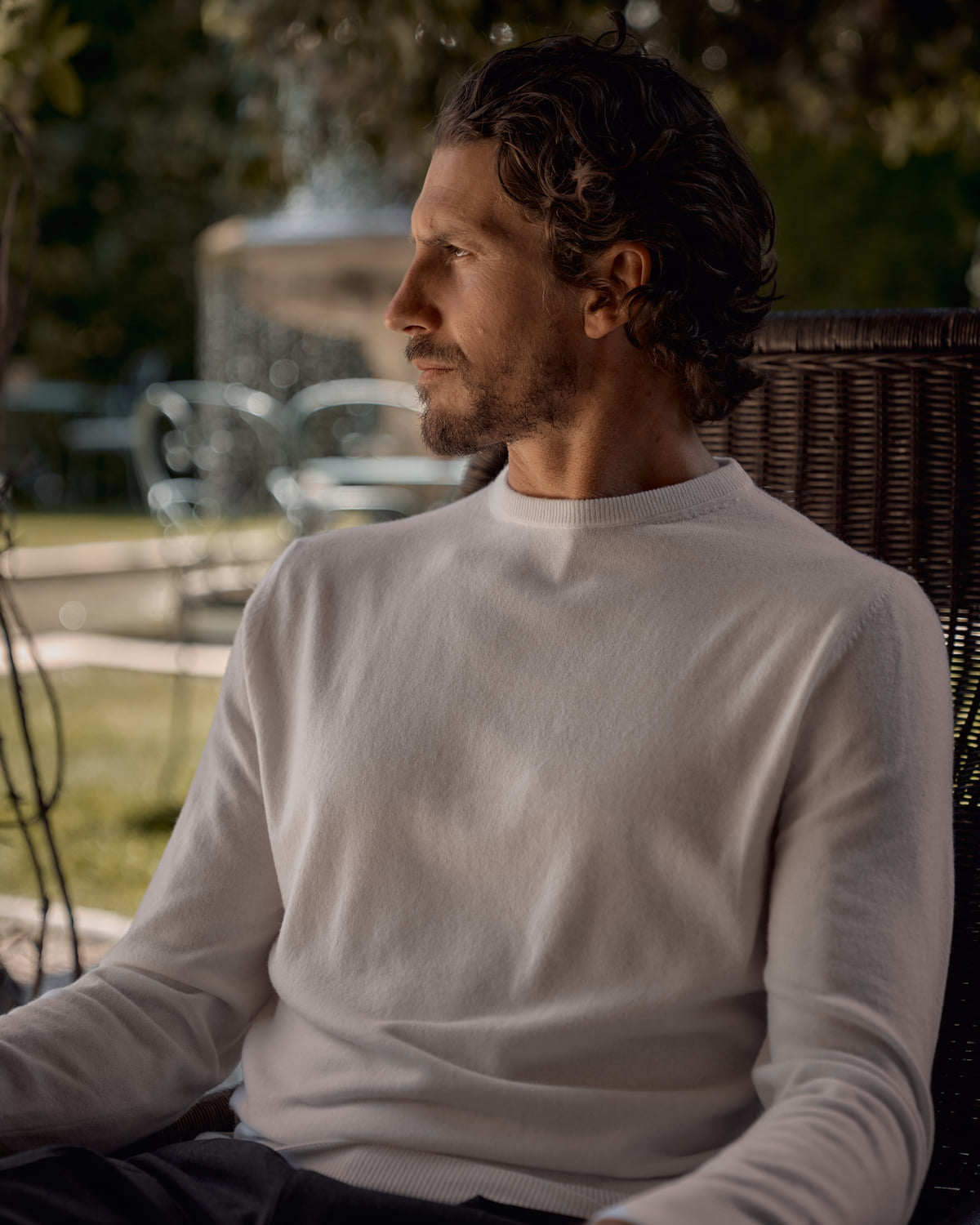 Crewneck White - The Cashmere Collection