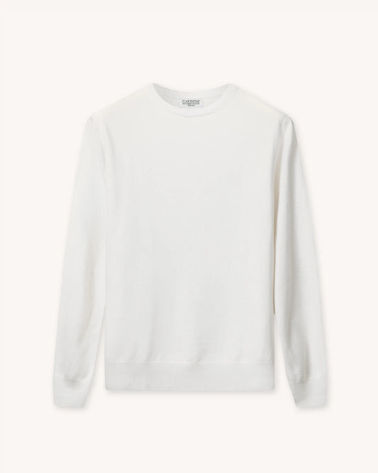 Crewneck White - The Cashmere Collection